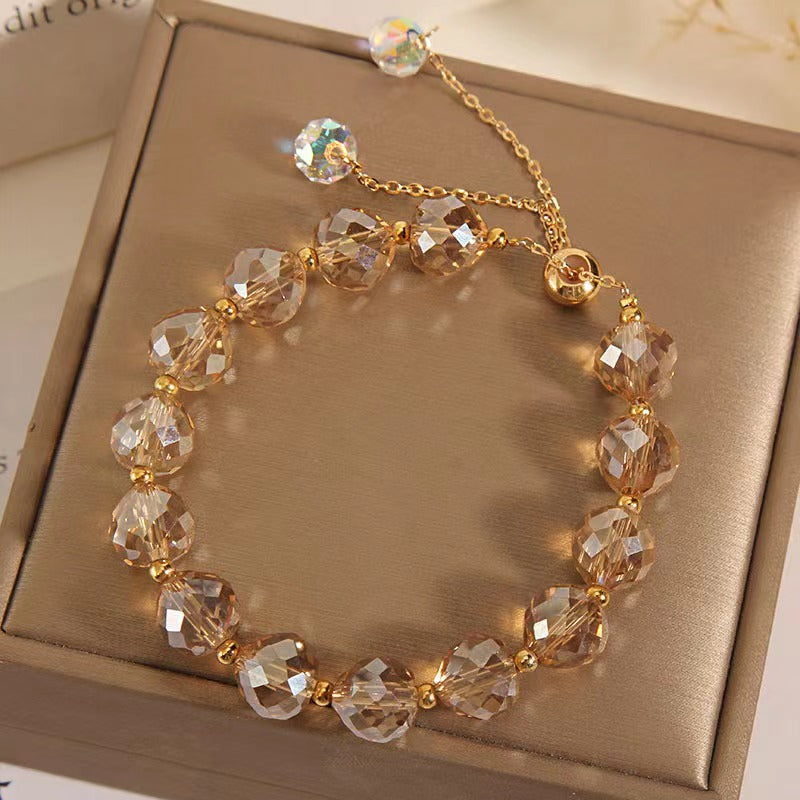 Refined Grace Crystal Woven Bracelet for Women