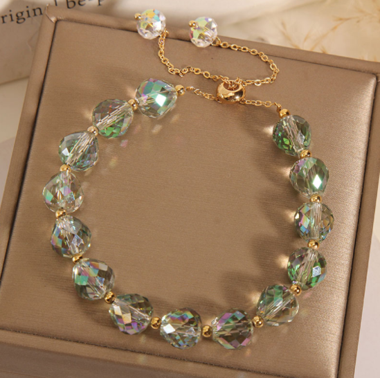 Refined Grace Crystal Woven Bracelet for Women