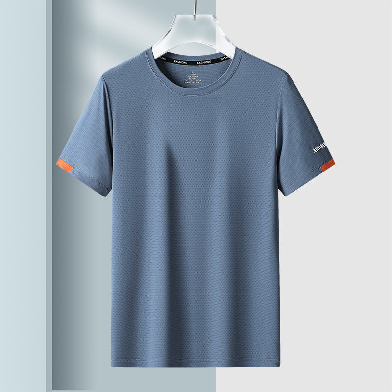 Men's Summer Ice Silk Short Sleeve Quick-Dry T-Shirt