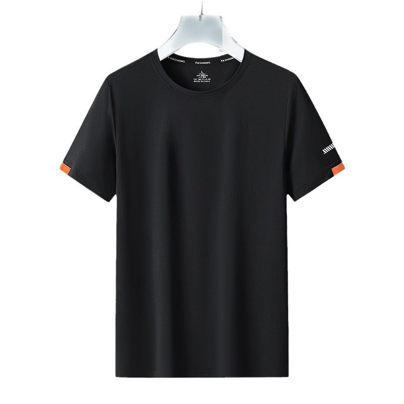 Men's Summer Ice Silk Short Sleeve Quick-Dry T-Shirt