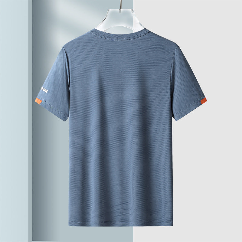 Men's Summer Ice Silk Short Sleeve Quick-Dry T-Shirt