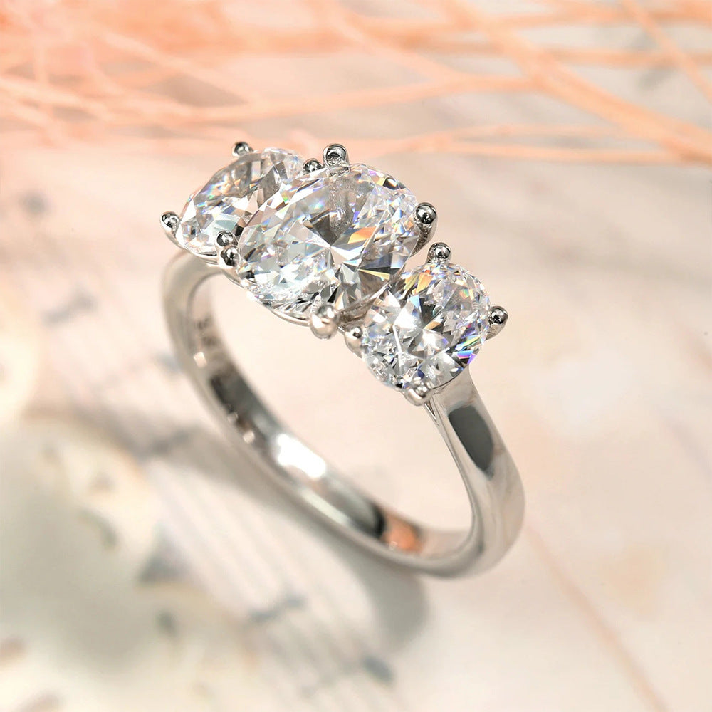 Light Luxury Oval Ring for Couples