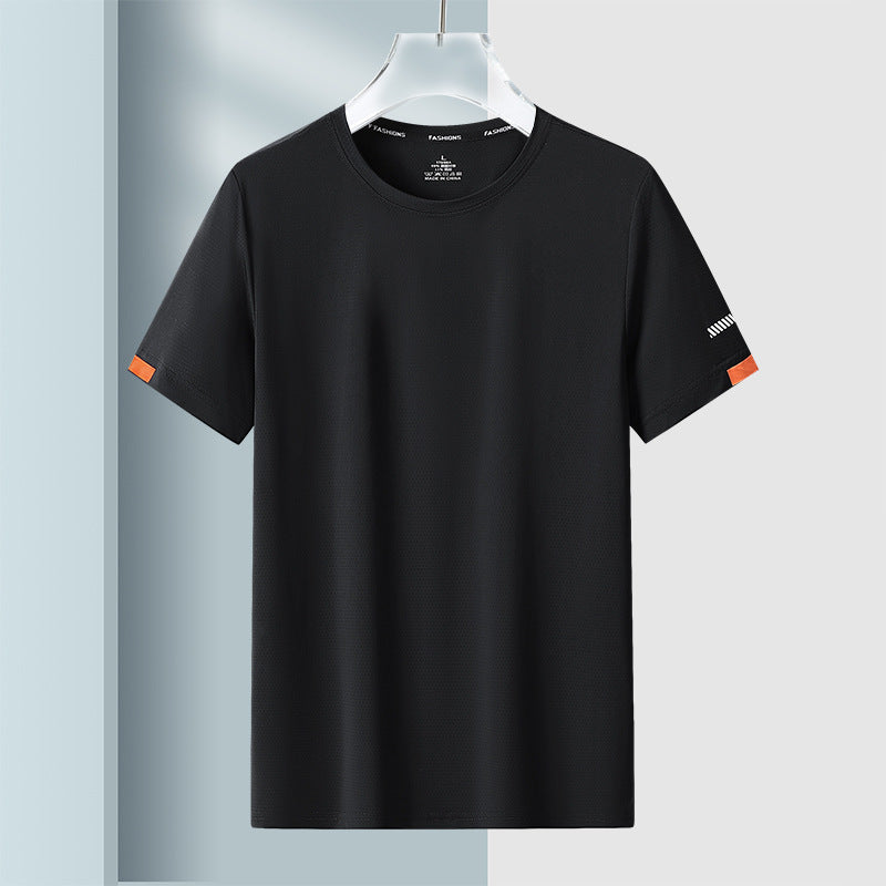 Men's Summer Ice Silk Short Sleeve Quick-Dry T-Shirt