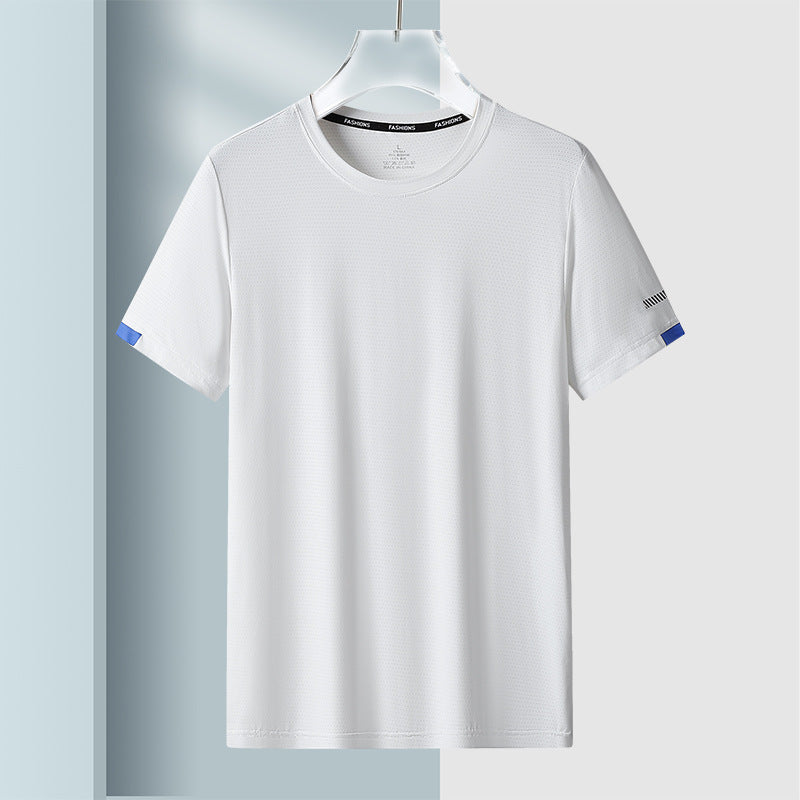 Men's Summer Ice Silk Short Sleeve Quick-Dry T-Shirt